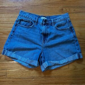 High-Rise Blue Denim Jean Shorts - Scullers